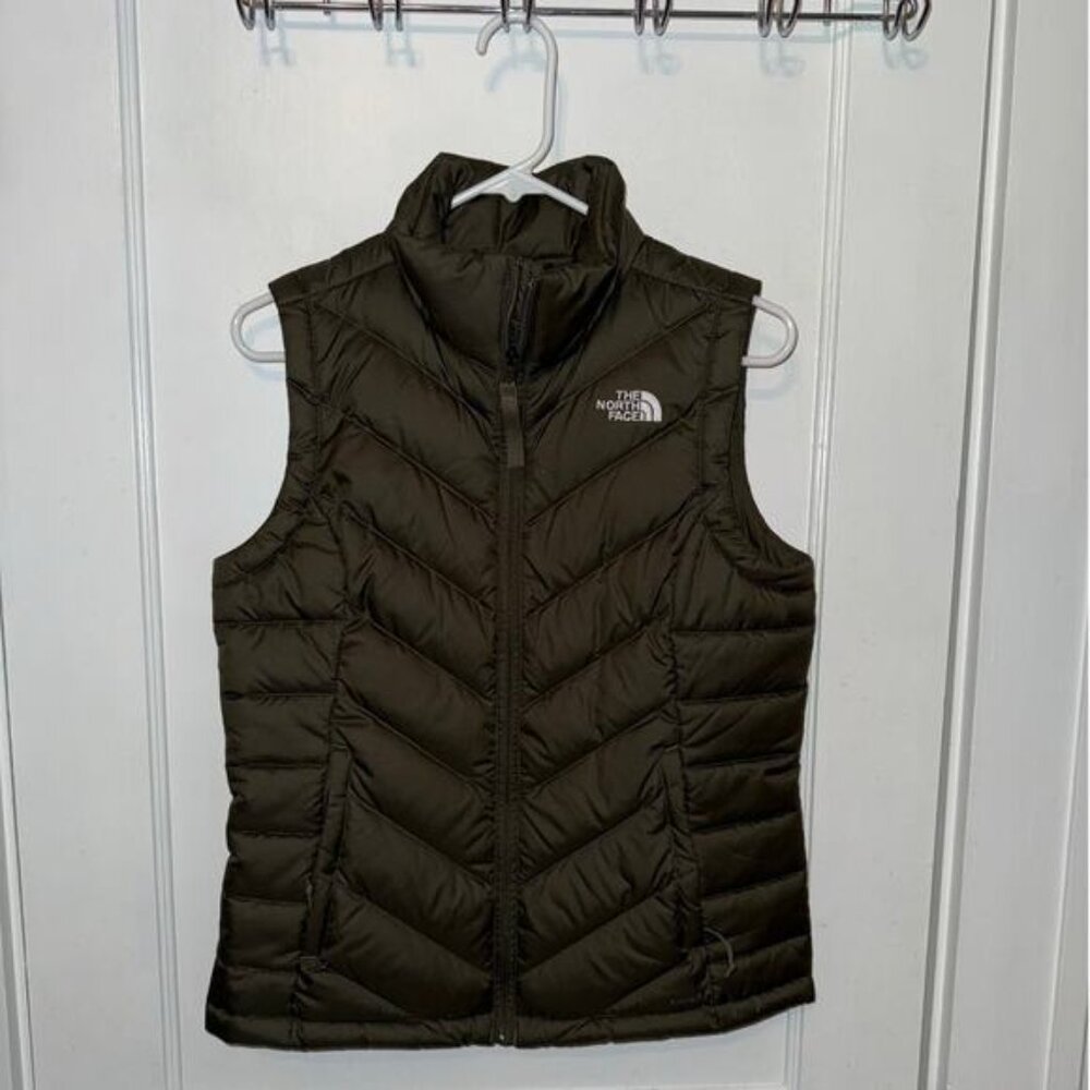 The North Face womens puffer down vest green size S